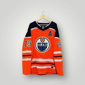 Adidas Edmonton Oilers Leon Draisaitl #29 Orange NHL Hockey Jersey XL 54 Men’s